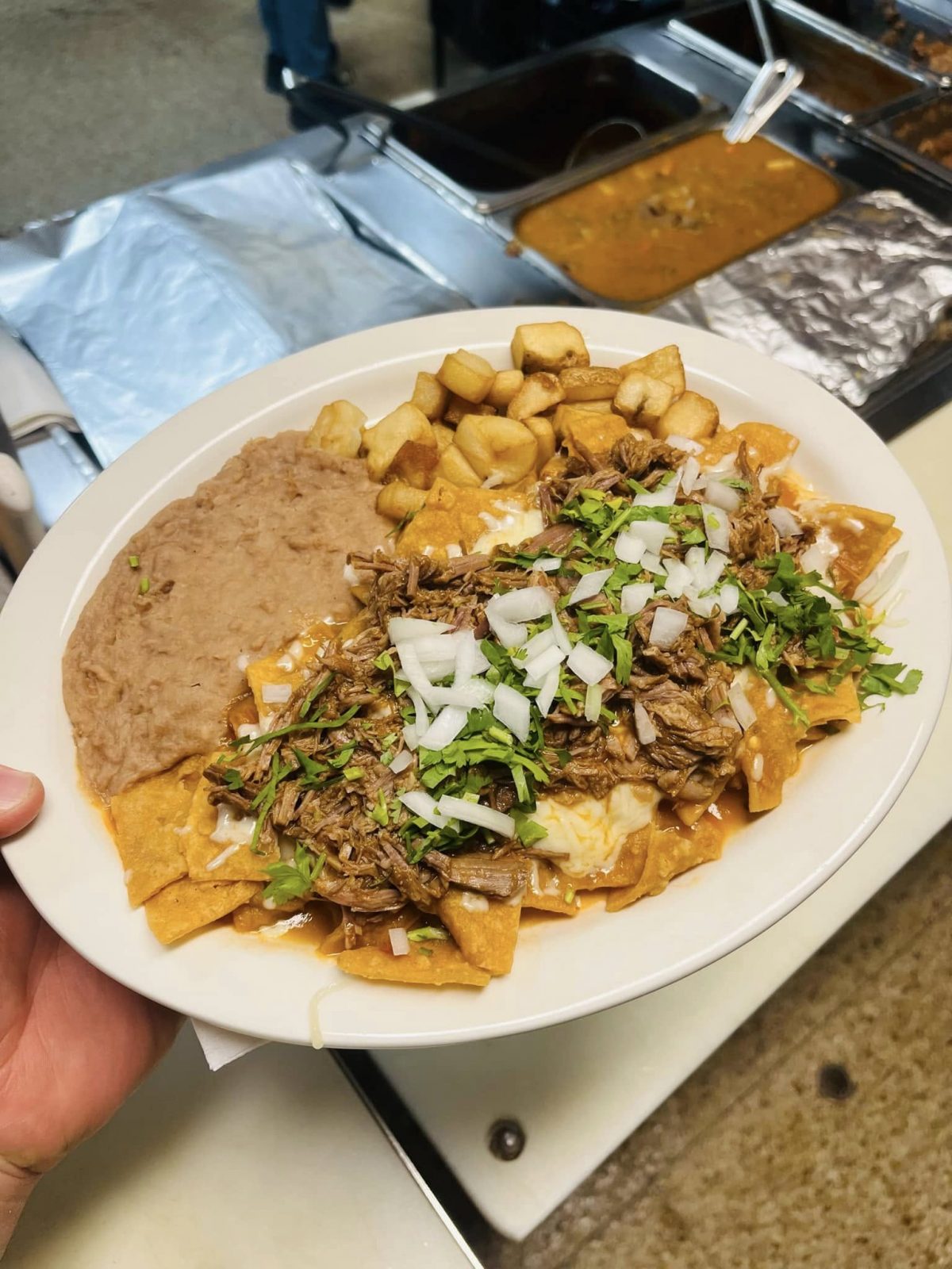 Chilaquiles with Birria